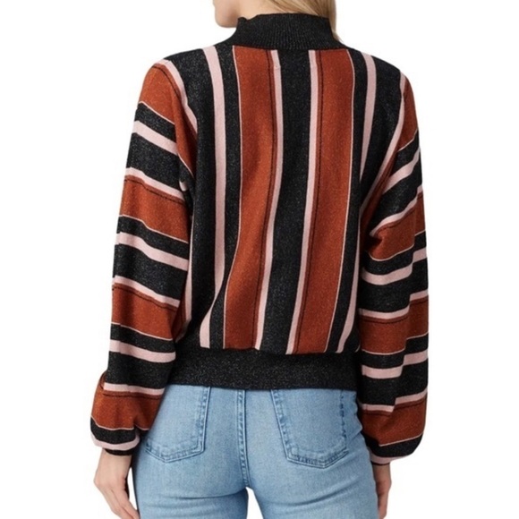 Minkpink orange pink black sparkly sweater women’s size large - Picture 4 of 8